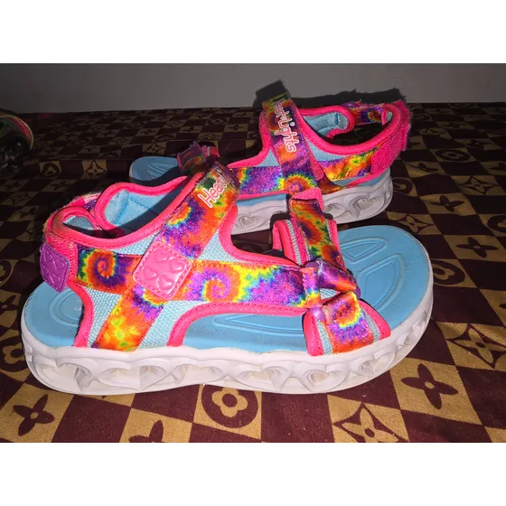 Sandalias Skechers Deportivas Con Luces Para Niñas