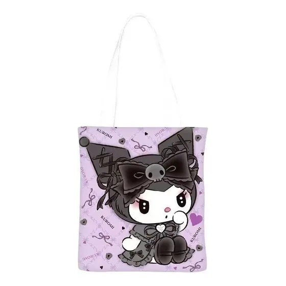 Cartera De Lona Kawaii Personajes Sanrio Kuromi Melody Kitty