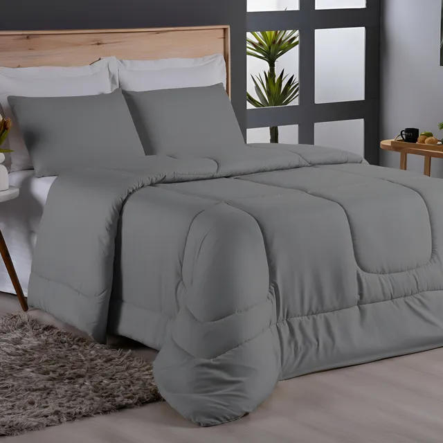 Edredom Queen Percal 400 Fios Grosso Super Casal Hotel Size