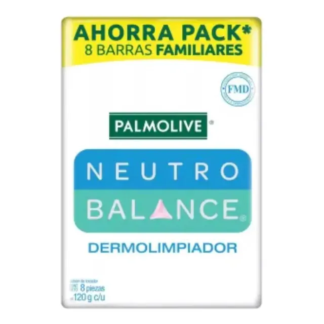 Palmolive Neutro Balance Jabón En Barra 8 Piezas De 120 G