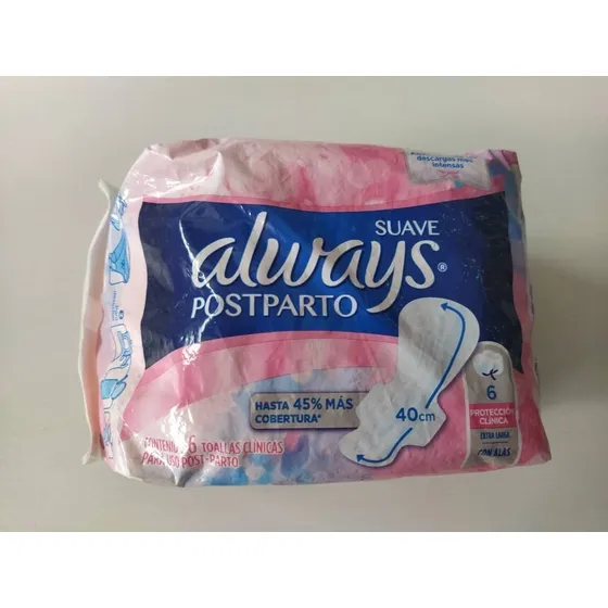 Always Post-parto Paquete De 6u, Nuevas