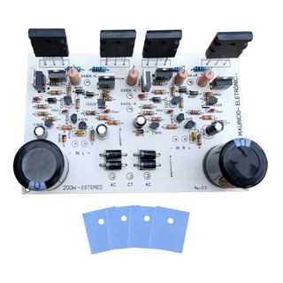Placa Amplificador 200w Rms Estereo C/ Fonte 2sc5200/2sa1943 Placa Amplificador 200w Rms Estereo C/ Fonte 2sc5200/2sa1943