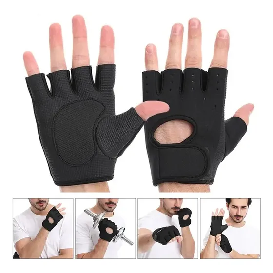 Guantes Para Ejercicio Negro, Deporte, Fitness, Gym 