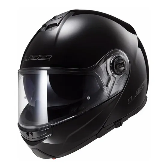 Casco Rebatible Ls2 325 Strobe Solid Negro Bri Avant Motos