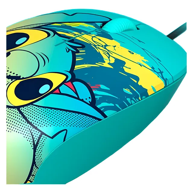 Mouse Con Cable Xtech Stitch Azul 1200 Dpi Usb Celeste