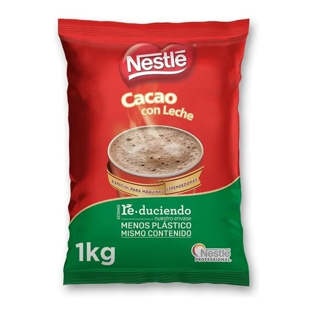 10 Bolsas Chocolate Con Leche En Polvo Nestle En Bolsa X 1kg