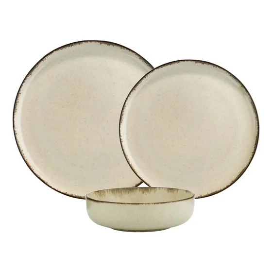 Set De Vajilla 145 En Porcelana 12 Piezas Marfil Kutahya