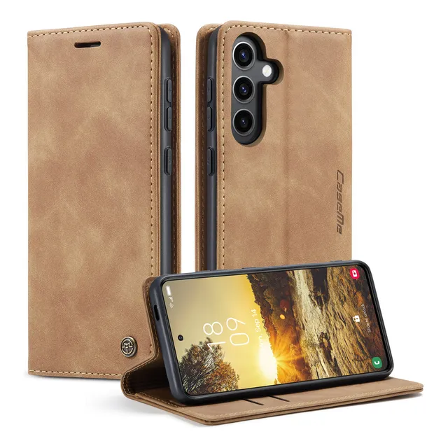 Funda De Piel Tipo Cartera Con Tapa Magnética Para Samsung G
