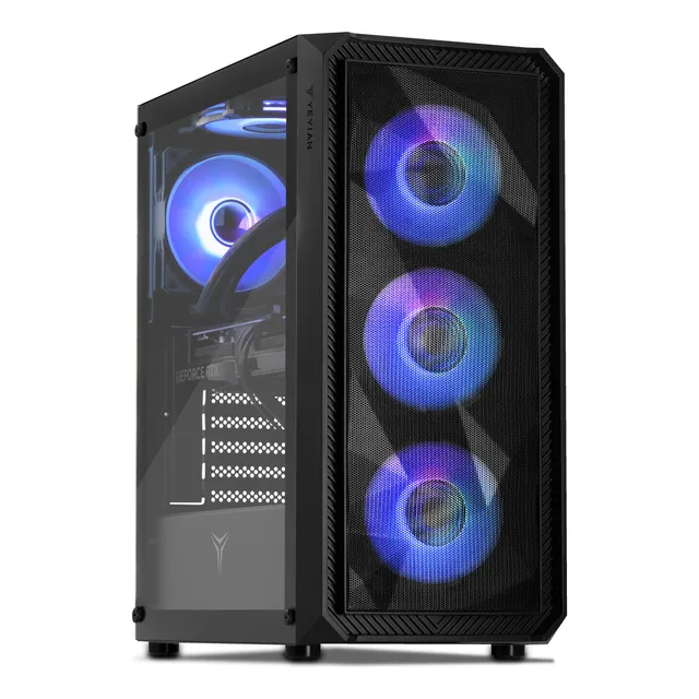 PC Gamer Yeyian, Nvidia Geforce Rtx 3060 Ti 8gb, Intel Core I7-12700 4.90 Ghz, 16gb Ddr4 3200mhz, 1tb Hdd + 480 Ssd, 650w 80 Plus Bronce, Wi-fi, Bluetooth, B660m