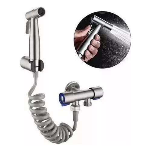 Kit Ducha Teléfono Metal De Lujo Con Manguera Y Base Gb 298