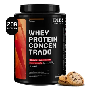 Proteína Dux Nutrition Whey Protein concentrado em pó sabor Biscoitos x 900g