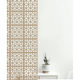 Kit 5 Módulos Divisória 20x20cm Mdf Ambientes Parede Kit 5 Módulos Divisória 20x20cm Mdf Ambientes Parede