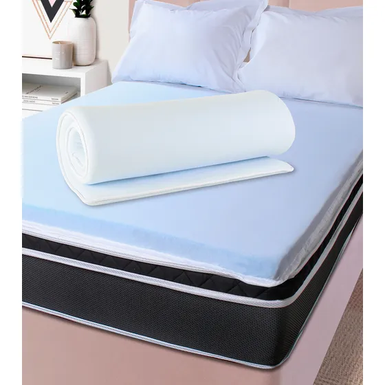 Pillow Top Queen De Espuma 4cm Viscoelástico Gel Sense Nasa
