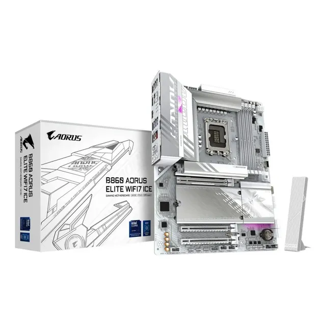 MOTHERBOARD B860 AORUS ELITE WF7 ICE GIGABYTE DDR5 LGA1851