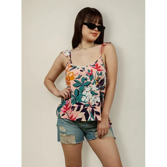 Musculosa Top Bretel Volado Vov Jeans 02602