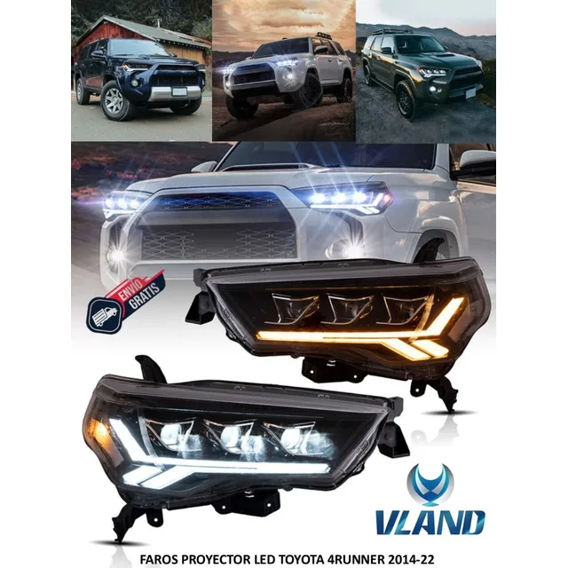 Faros Led Pro Toyota 4runner 2014-22 Marca Vland