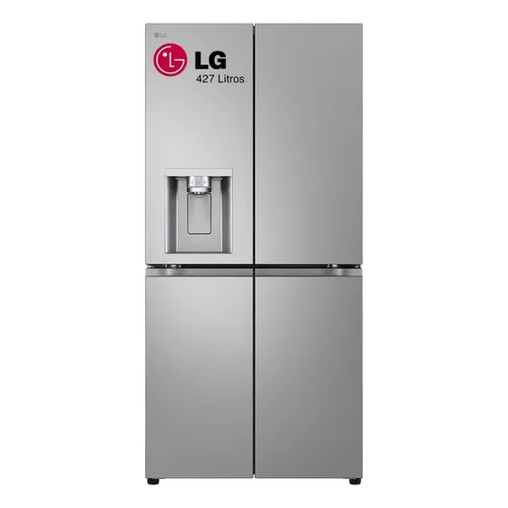 Refrigeradora LG French Door 427l Thinq Gm57spy Plateado