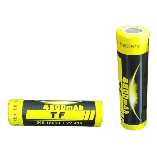 2 Baterías Litio Recargable Inr 18650 3.7v 40a 4800mah Plana