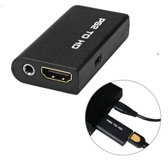 Adaptador Conversor compatível Ps2 Playstation 2 Para Hdmi Tv Monitor