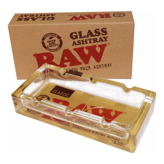 Cenicero Raw Glass Ashtray Classic Pack Color Blanco Cenicero Raw Glass Ashtray Classic Pack Color Blanco