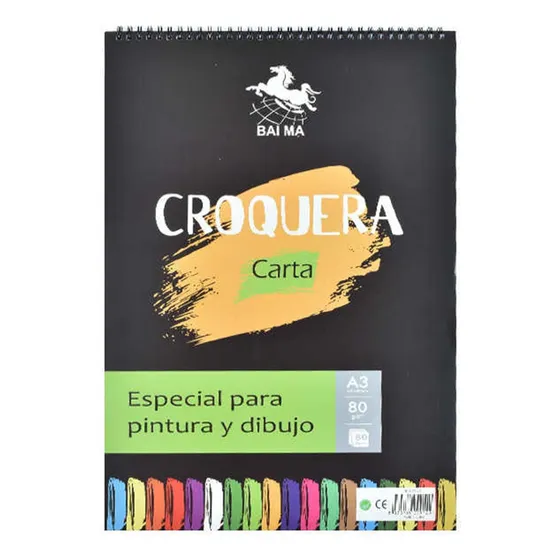 Croquera De Dibujo A3 80 Hojas 42x30cm Para Dibujo Y Pintura