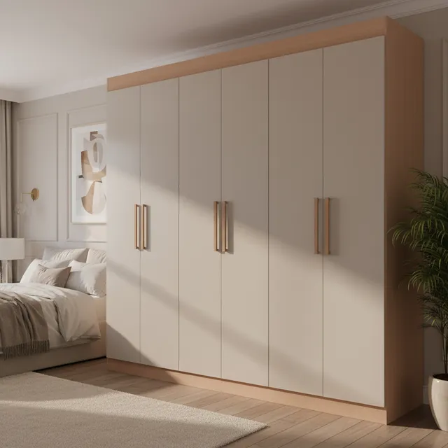 Guarda-roupa Casal Bartira Ville Com 6 Portas E 2 Gavetas