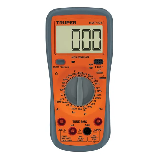 Multitester Digital Profesional Truper (automotriz) Mut-105