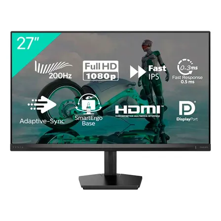 Monitor Gamer Philips Evnia 27'' 200hz 0,3ms Ips Full Hd Preto