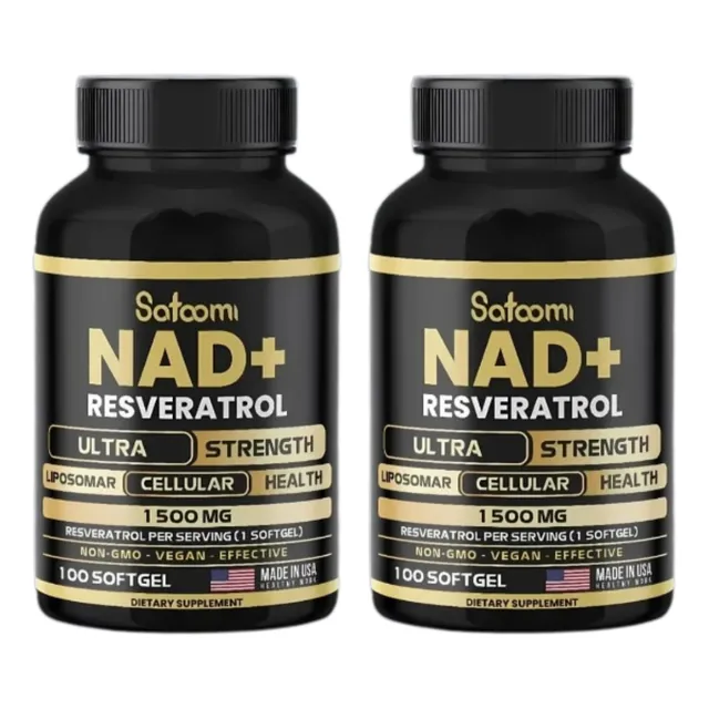 Nad+ Resveratrol 1500mg 100 Capsulas Blandas Promoción 2 Uds Sin Sabor