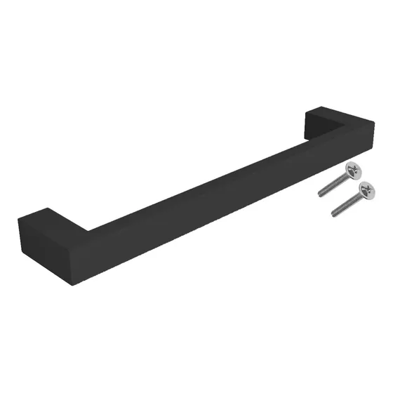 Manija Tirador Mueble Cocina 128 Mm Aluminio Negro Mate D15 Recta
