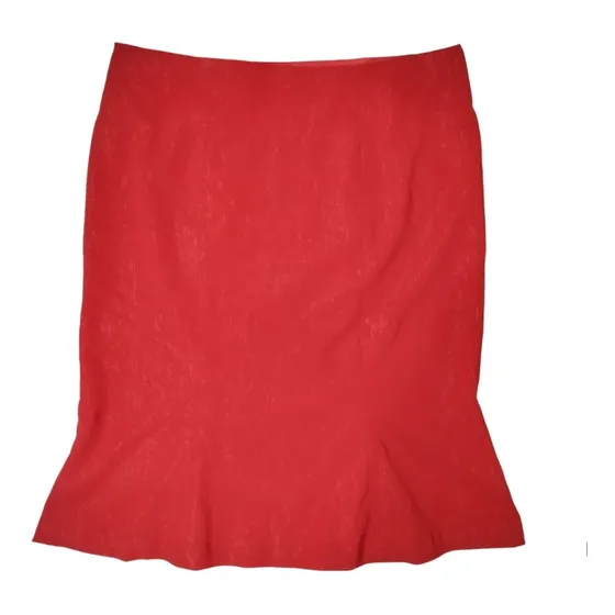 Falda Roja Corte De Tubo De Poliester