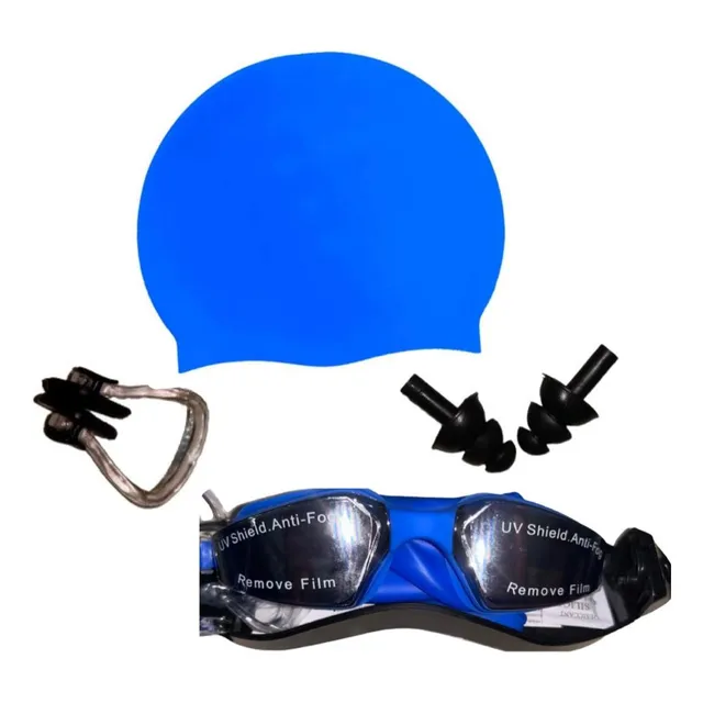 Lentes Natación Gorro Tapa Oido Nariz Adultos Y Adolescentes