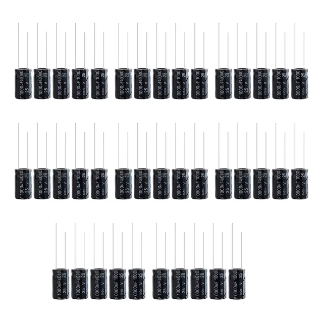 40 Piezas Capacitor Electrolítico 1000uf 25v Alta Capacidad