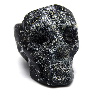Maceta De Ceramica Forma Craneo Calavera Esmaltado Negro Maceta De Ceramica Forma Craneo Calavera Esmaltado Negro