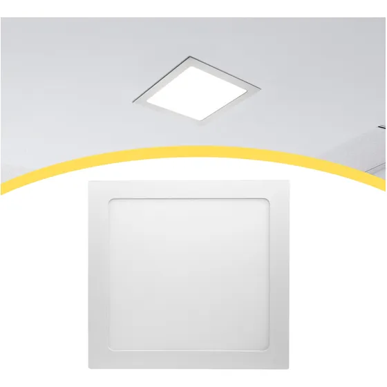 Plafon Luminária De Led Taschibra 24w Embutir Quadrado Lux
