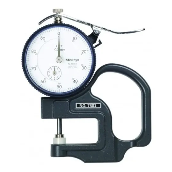 Espessímetro Mitutoyo 0-10mm Arco 30mm 7301 Com Calibração