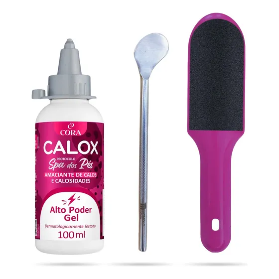 Kit Amaciante Calo + Espátula Bisturi + Lixa Spa Pé Podóloga