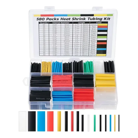 Kit Tubos Termoretractil Colores Mixtos 580 Piezas