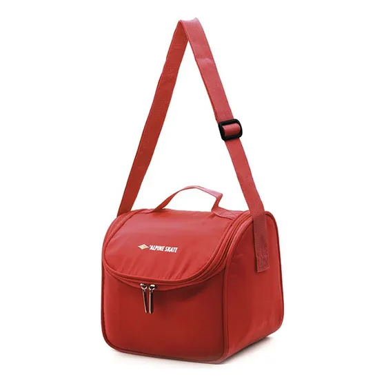 Lunchera Vianda Térmica Infantil Niños Escolar Viaje Camping Color Rojo Liso