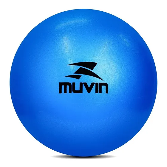 Bola de Pilates Overball Muvin – Tamanho 25cm - Soft Gym –– Com Bico Para Inflar – Ginástica – Pilates – Yoga – Fisioterapia – Treino Funcional – Fortalecimento – Tonificação – Cor Azul