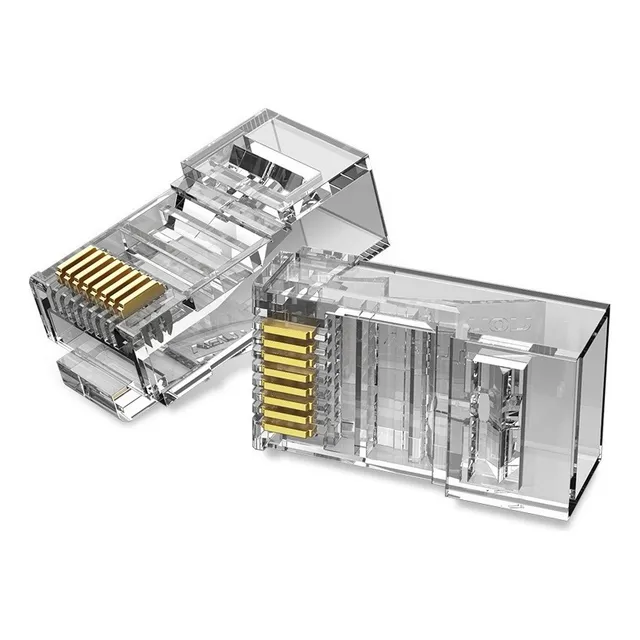 Ficha Plug Cat6 Rj45 Utp Modular X100 Cable De Red Vention C