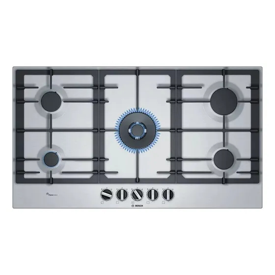 Anafe A Gas Cocina Bosch 5 Hornallas Serie 6 Pcr9a5b90 90 Cm Color Gris