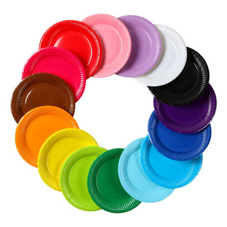 Platos De Papel Coloridos Desechables De 18 Cm Para Fiestas Platos De Papel Coloridos Desechables De 18 Cm Para Fiestas