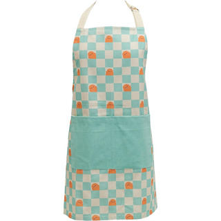 Delantal Tayto Kawaii De Algodón Con Cuadros Verde Azul Delantal Tayto Kawaii De Algodón Con Cuadros Verde Azul