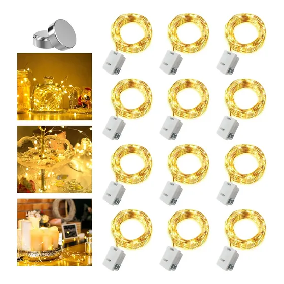 10pcs Luces Led Cadena 3m 30 Led A Pilas Decoración Hogar