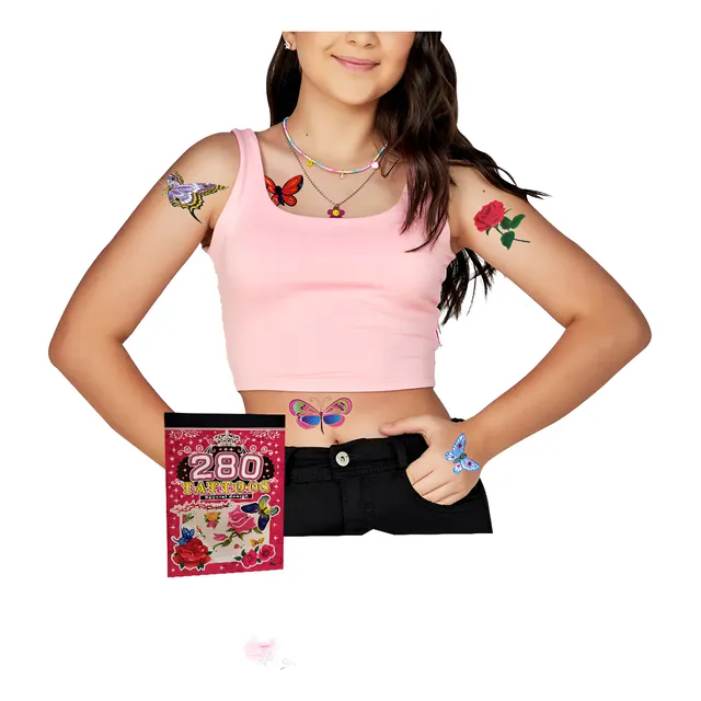 Tatuajes Temporales Juguetes Niñas Tattoos X3 Libros