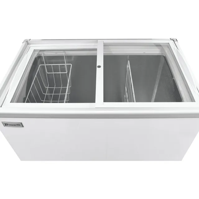 Congelador Exhibidor Horizontal Puerta Corrediza Blanco 188