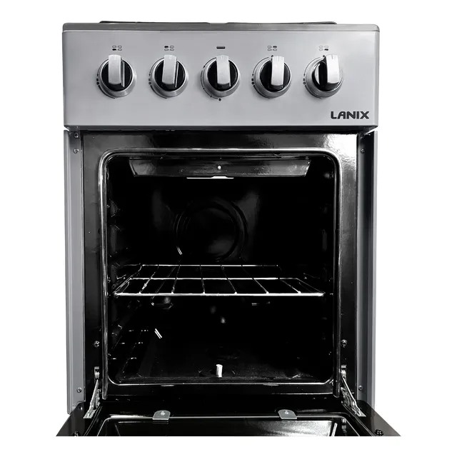 Cocina A Gas 4 Hornillas 20 Pulgadas Inox Lanix