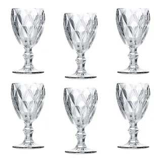 Kit 6 Taças Diamante Bico De Jaca Diamond Ăgua Vinho 300ml Kit 6 Taças Diamante Bico De Jaca Diamond Ăgua Vinho 300ml
