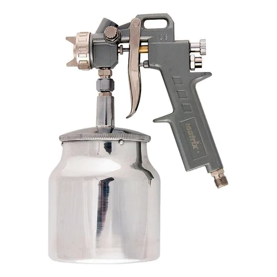 Pistola Pintura Por Sucção 1.5mm 1000ml Com Jogo Bicos Stels